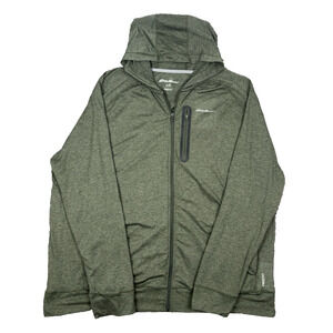 Eddie Bauer Men's XXL 2XL Dark Green Full Zip FreeDry Performance Hoodie